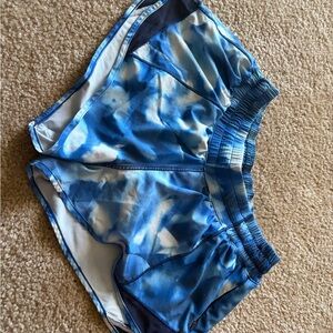 lululemon athletica Blue Tie-Dye Athletic Shorts